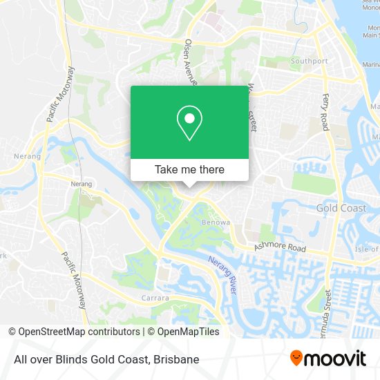 All over Blinds Gold Coast map