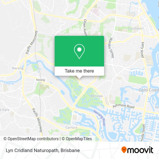 Lyn Cridland Naturopath map