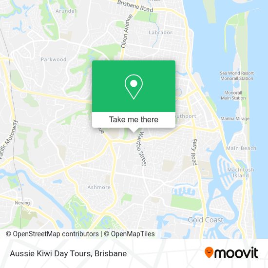 Aussie Kiwi Day Tours map