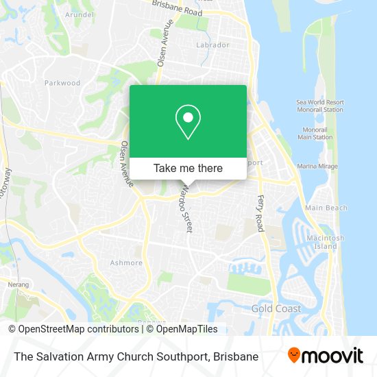 The Salvation Army Church Southport map
