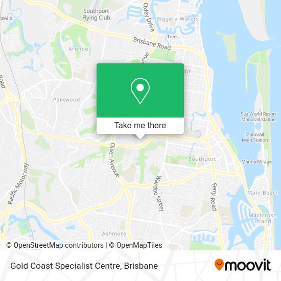 Gold Coast Specialist Centre map