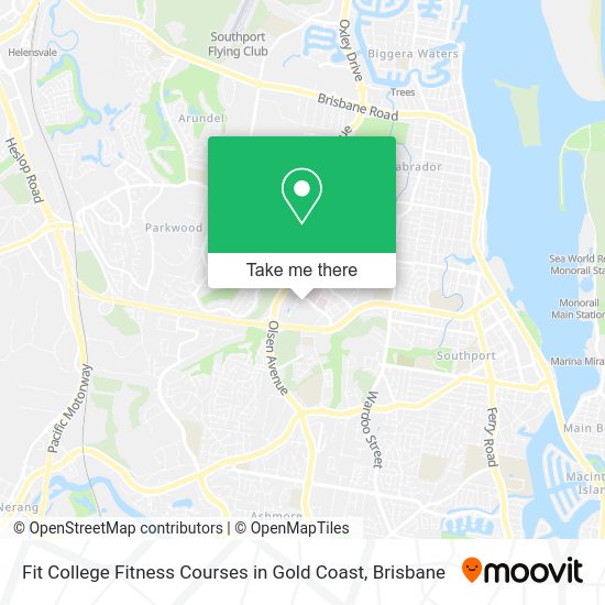 Fit College Fitness Courses in Gold Coast map