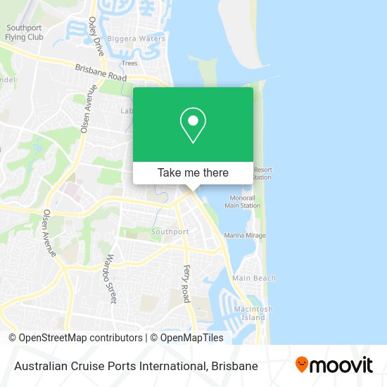 Australian Cruise Ports International map