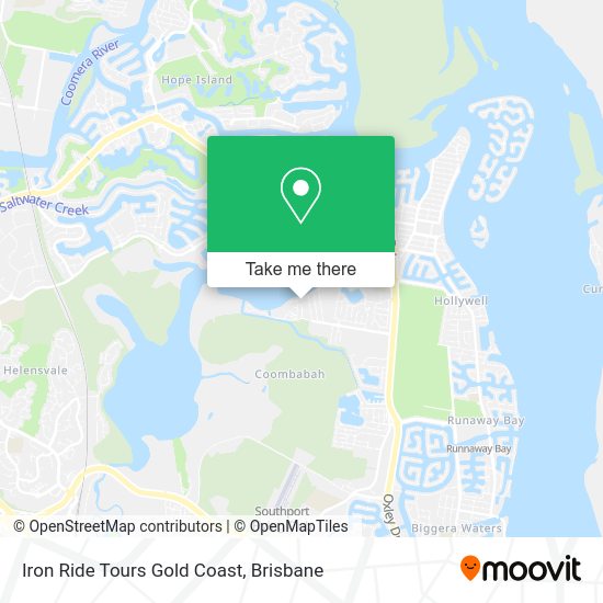 Iron Ride Tours Gold Coast map