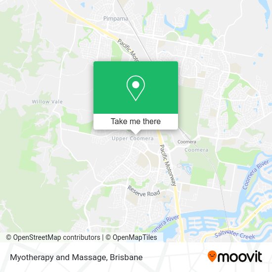 Myotherapy and Massage map