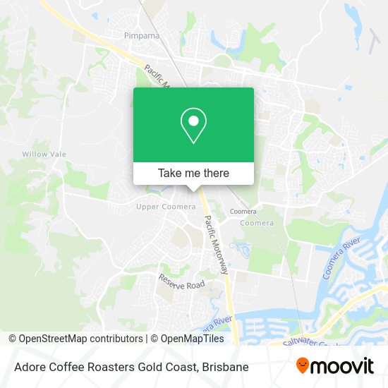 Adore Coffee Roasters Gold Coast map