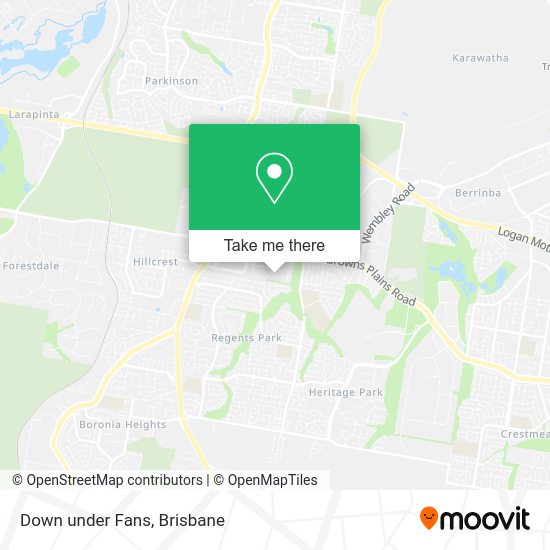 Down under Fans map