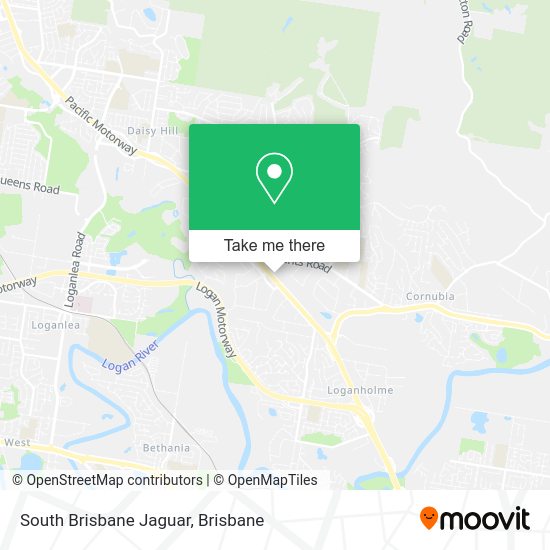 South Brisbane Jaguar map