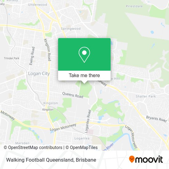 Walking Football Queensland map