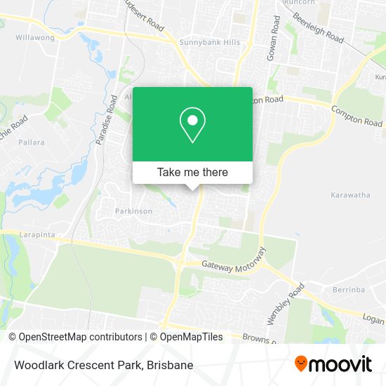 Woodlark Crescent Park map