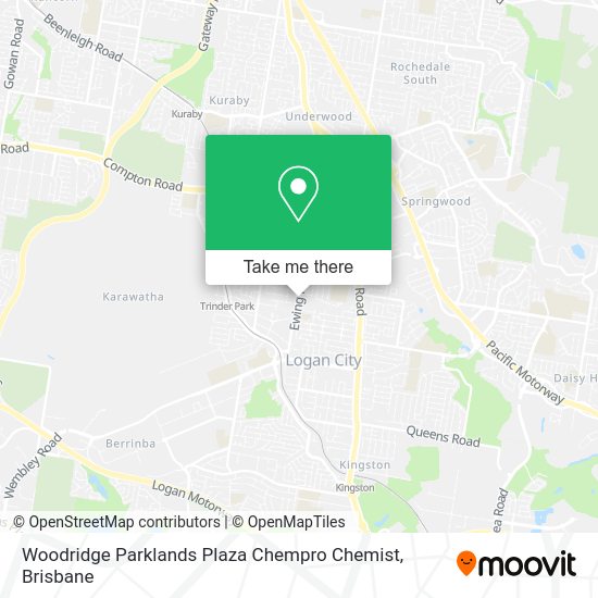 Woodridge Parklands Plaza Chempro Chemist map