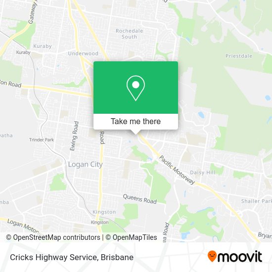 Cricks Highway Service map