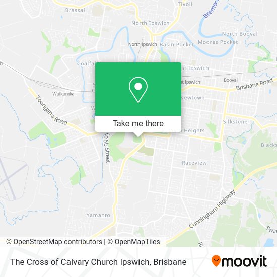 The Cross of Calvary Church Ipswich map