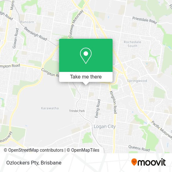 Ozlockers Pty map