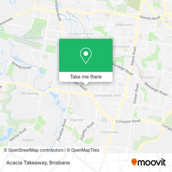 Acacia Takeaway map