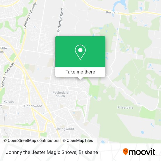 Johnny the Jester Magic Shows map