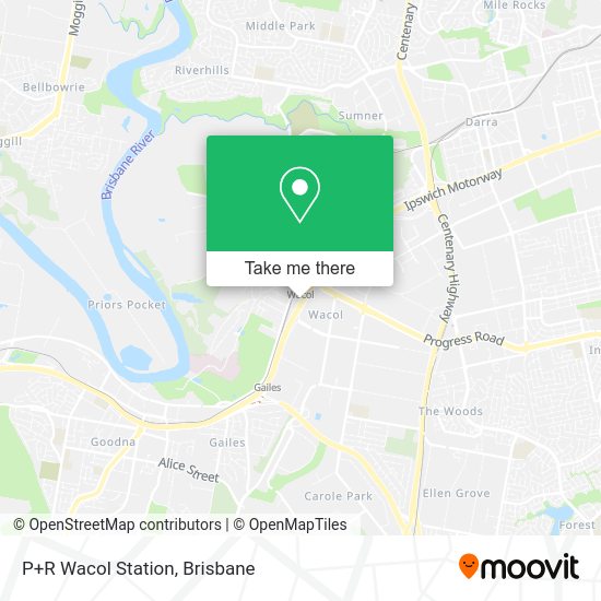 P+R Wacol Station map