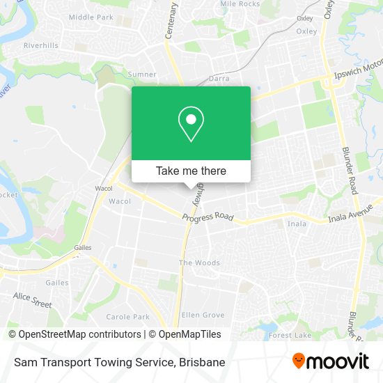 Sam Transport Towing Service map