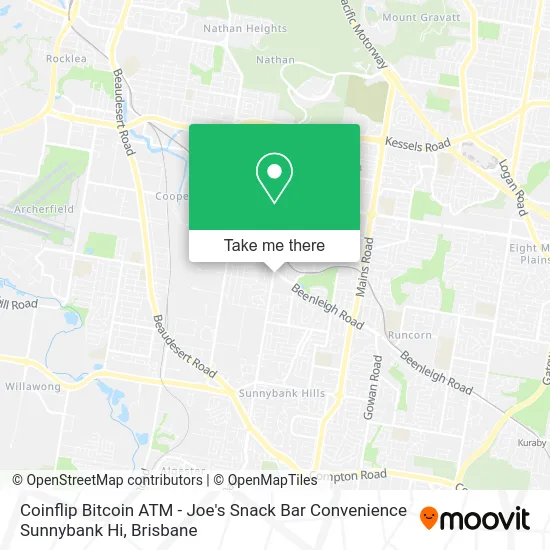 Coinflip Bitcoin ATM - Joe's Snack Bar Convenience Sunnybank Hi map