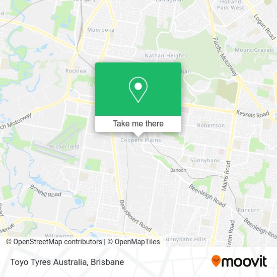 Toyo Tyres Australia map