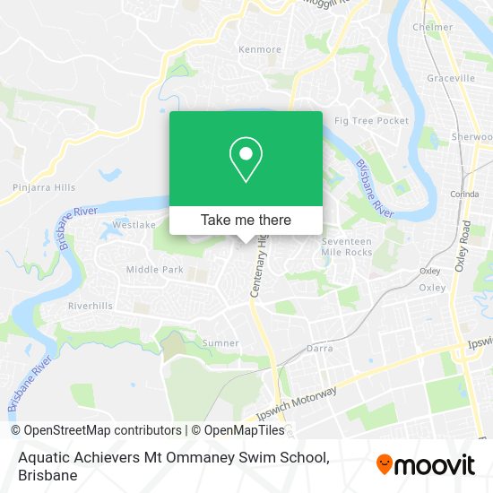 Aquatic Achievers Mt Ommaney Swim School map