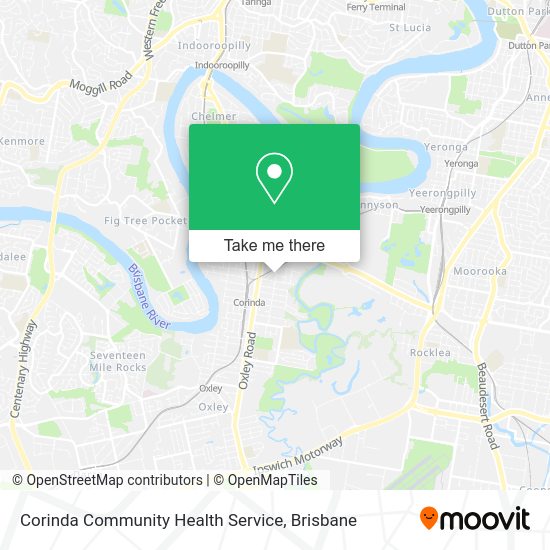 Corinda Community Health Service map
