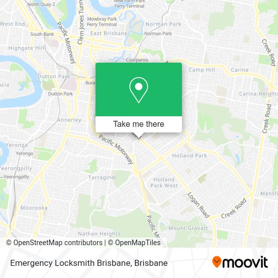 Emergency Locksmith Brisbane map