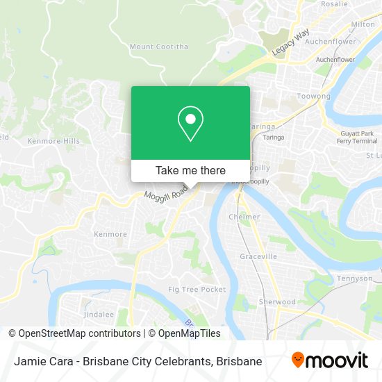 Jamie Cara - Brisbane City Celebrants map