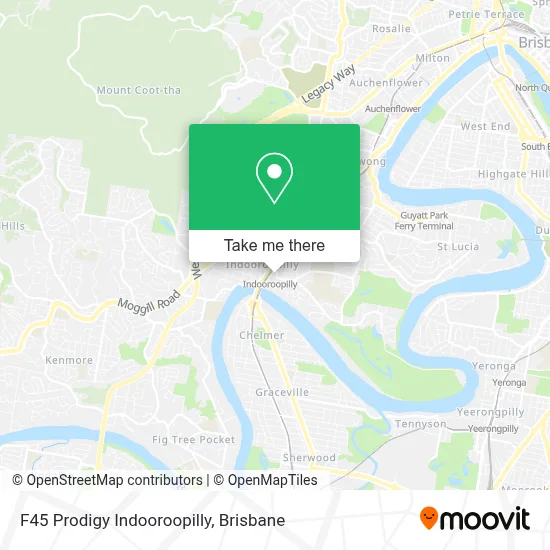 F45 Prodigy Indooroopilly map