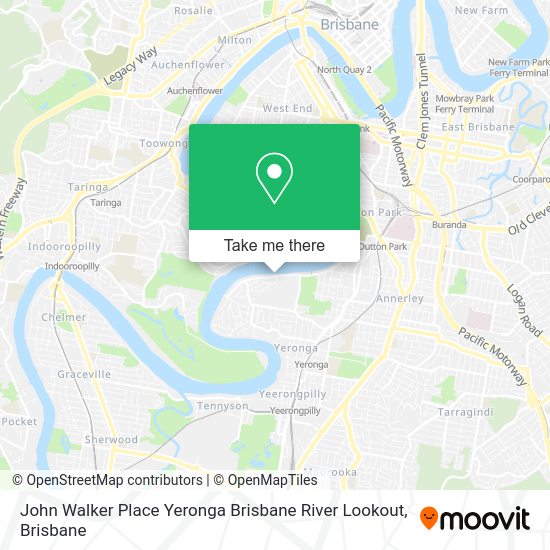 John Walker Place Yeronga Brisbane River Lookout map