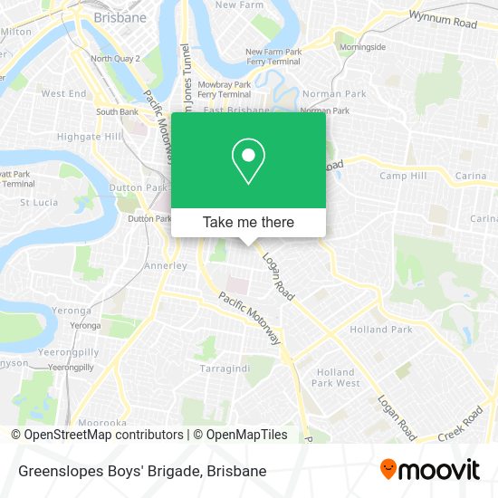 Greenslopes Boys' Brigade map