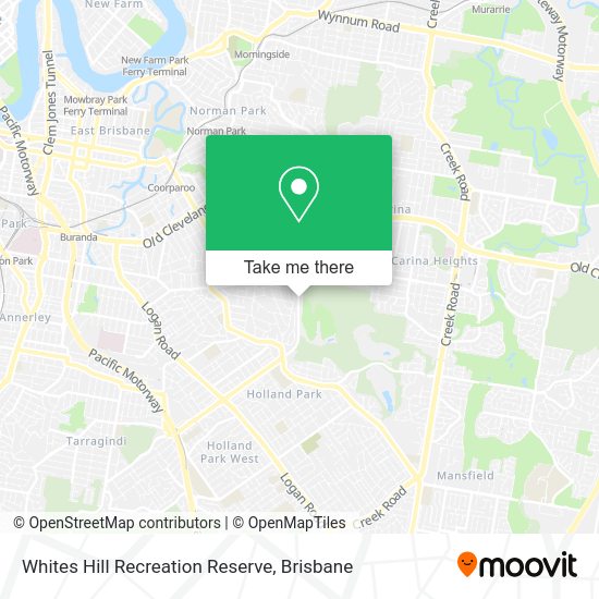 Whites Hill Recreation Reserve map