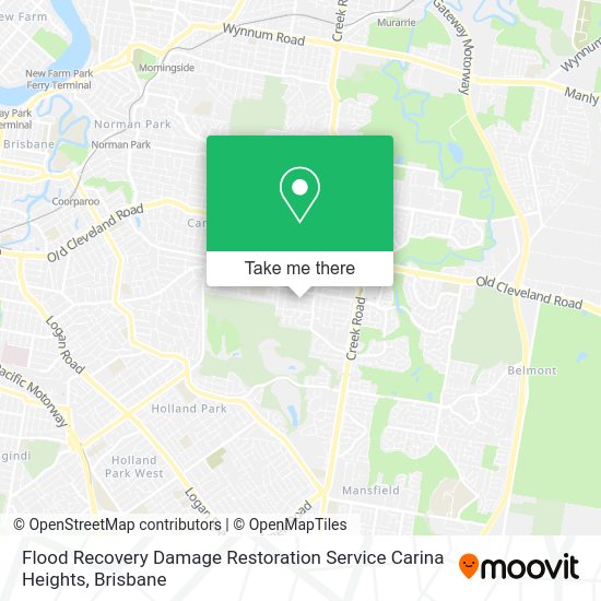 Flood Recovery Damage Restoration Service Carina Heights map