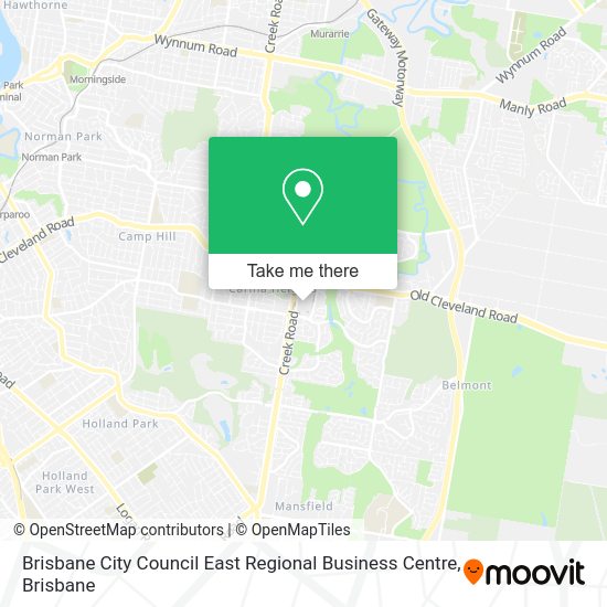 Brisbane City Council East Regional Business Centre map
