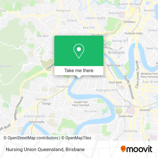 Nursing Union Queensland map