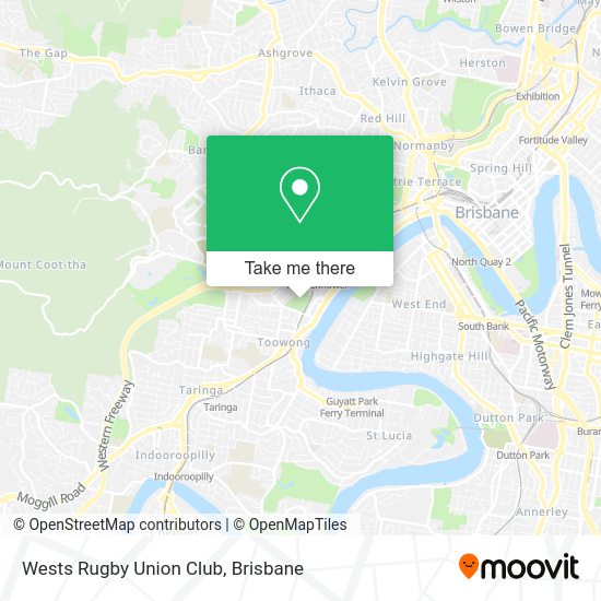Wests Rugby Union Club map