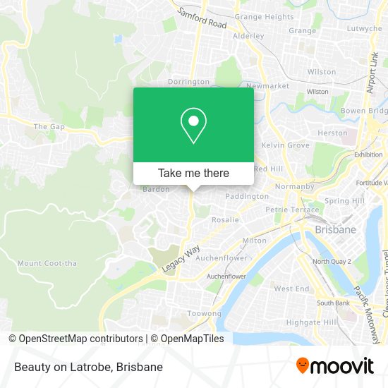 Beauty on Latrobe map