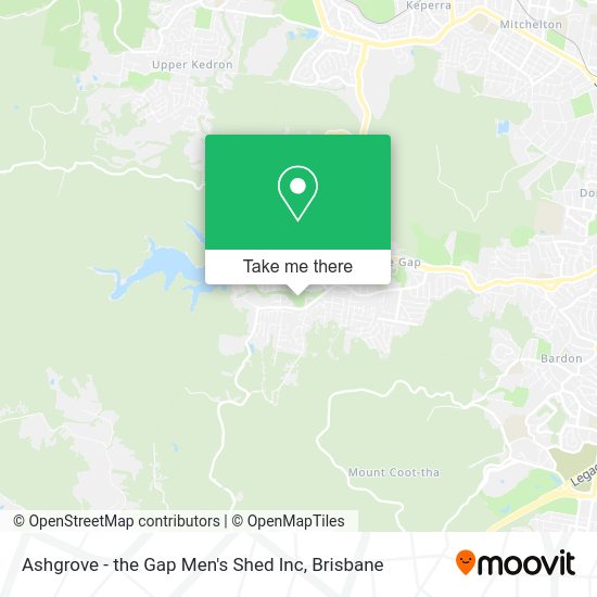 Ashgrove - the Gap Men's Shed Inc map