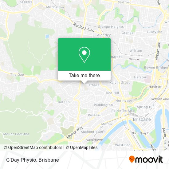 G'Day Physio map