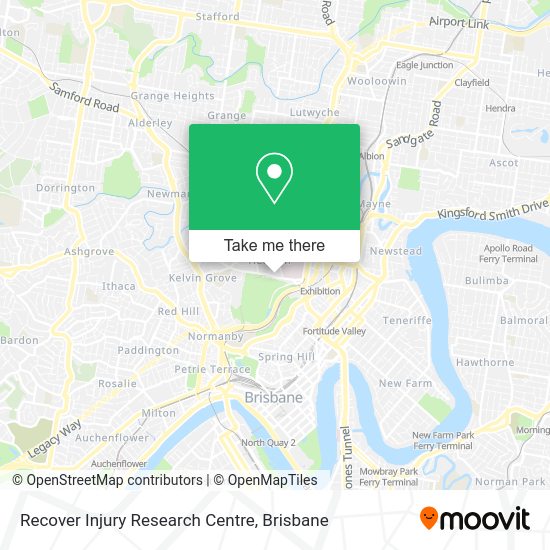 Recover Injury Research Centre map