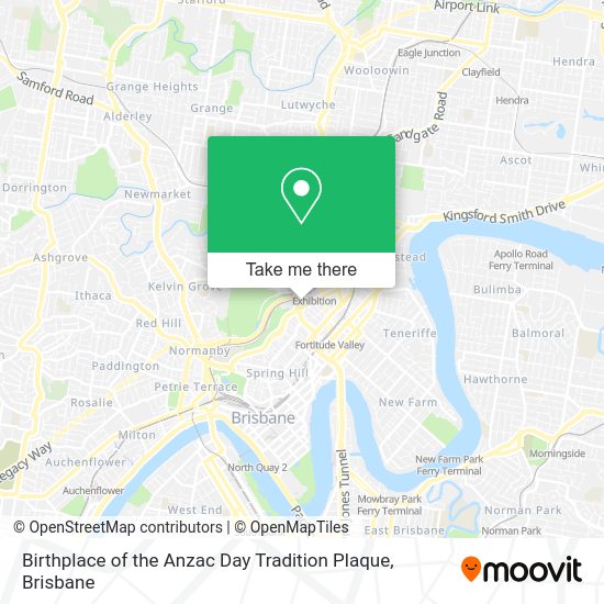 Birthplace of the Anzac Day Tradition Plaque map