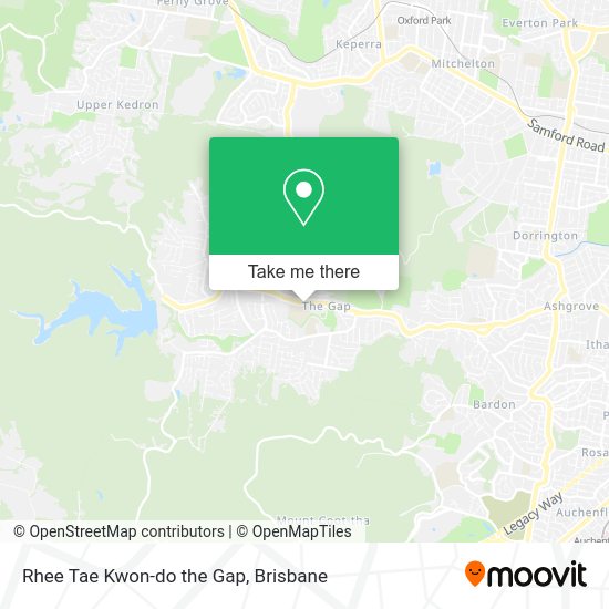 Rhee Tae Kwon-do the Gap map