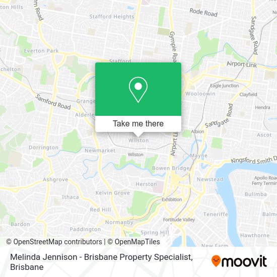 Melinda Jennison - Brisbane Property Specialist map