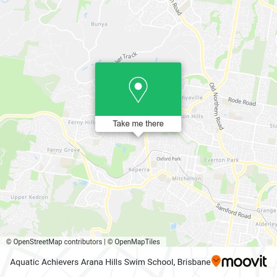 Aquatic Achievers Arana Hills Swim School map