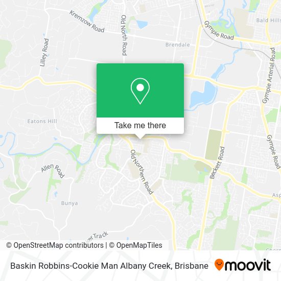 Baskin Robbins-Cookie Man Albany Creek map