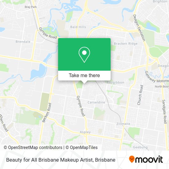 Beauty for All Brisbane Makeup Artist map