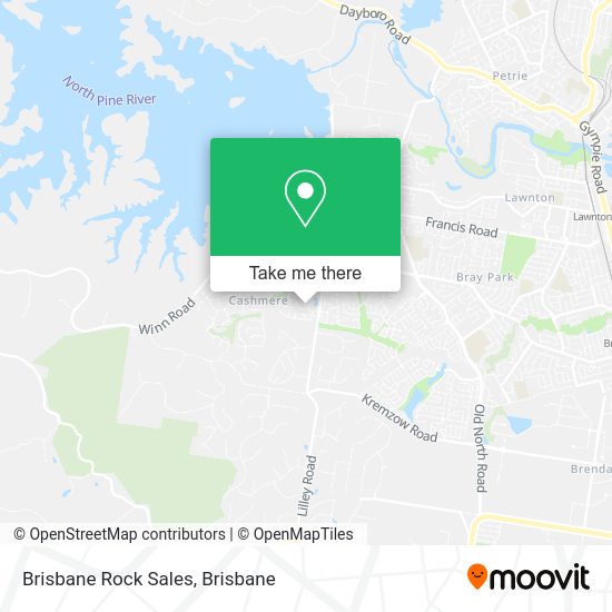 Brisbane Rock Sales map
