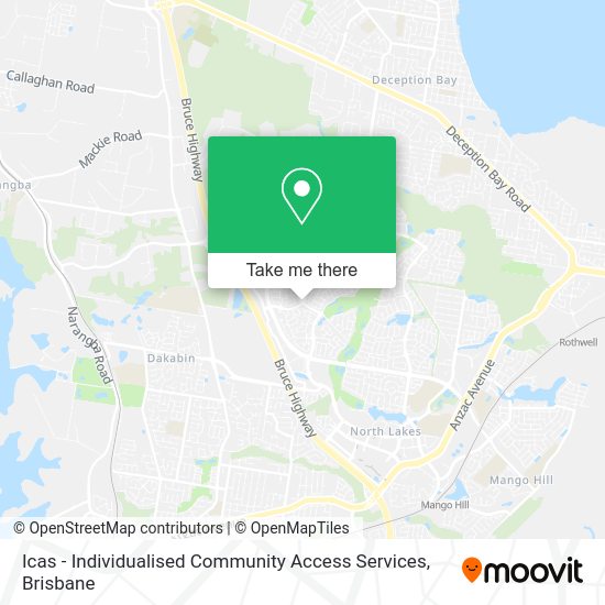 Icas - Individualised Community Access Services map