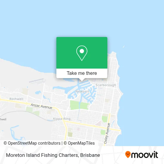 Mapa Moreton Island Fishing Charters