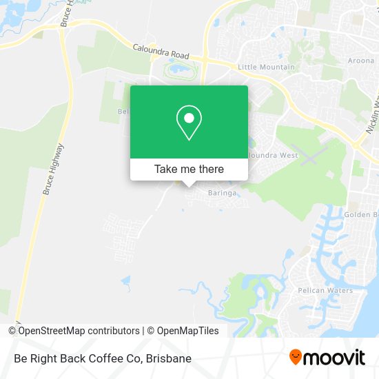 Be Right Back Coffee Co map